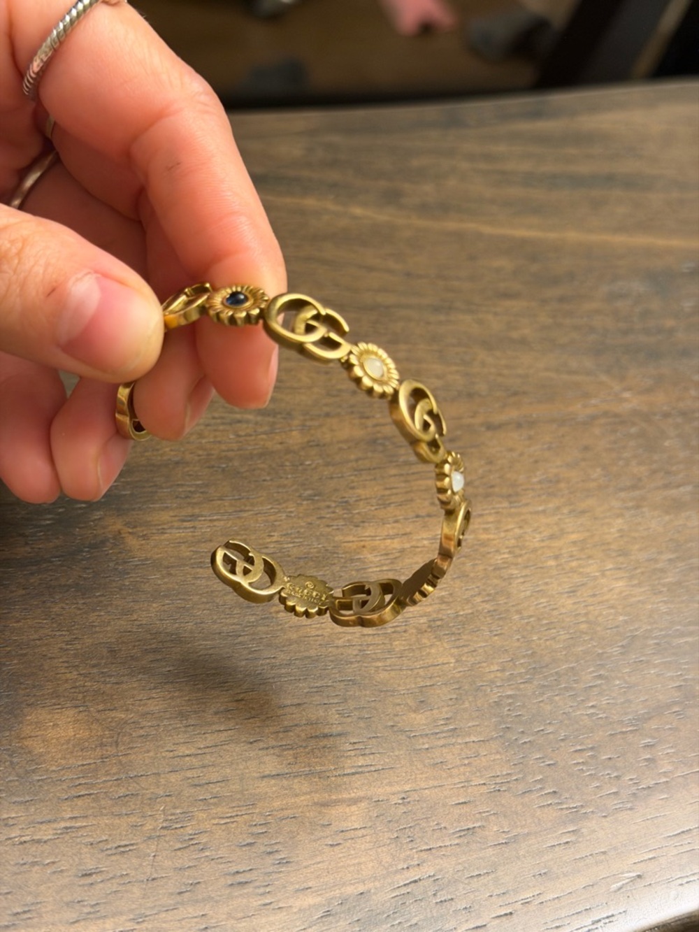 Gold Gucci Cuff Bracelet - Picture 3 of 8